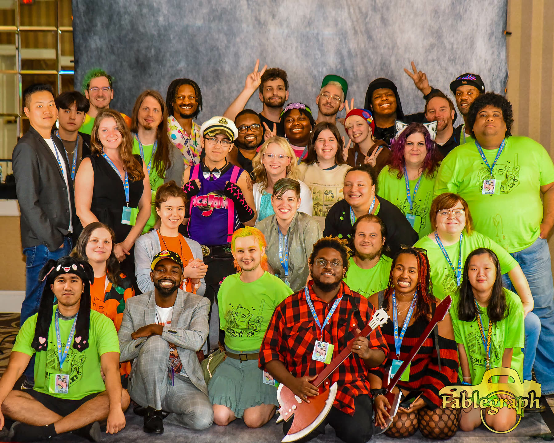 Queen City Anime Con staff group photo